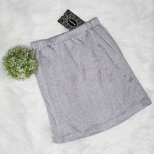 NWT [Mags & Pye] Silver Glitter Mini Skirt